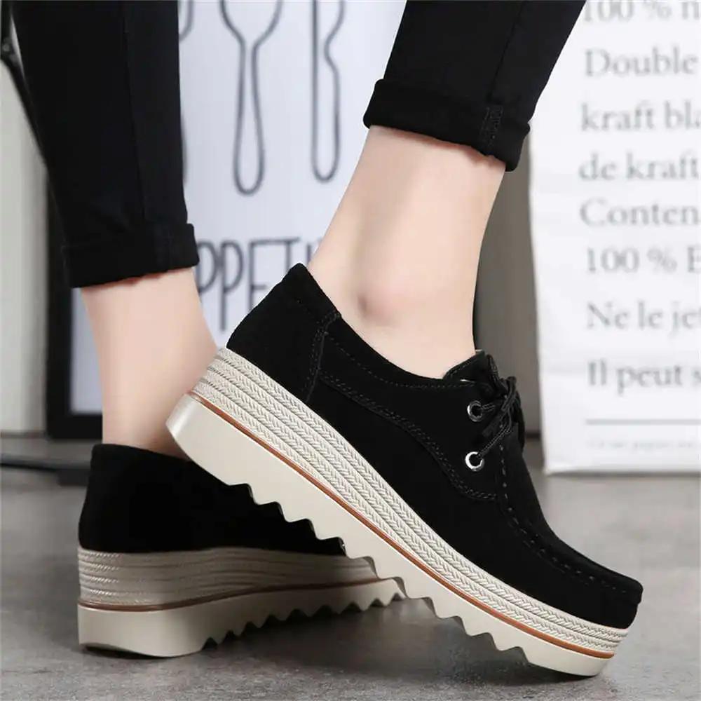 Fashion Laced Lace-up Women Shoes Flat Vulcanize Granny Flat Basketball Sneakers Woman Sports Top Sale Promo Upper Cheaper
