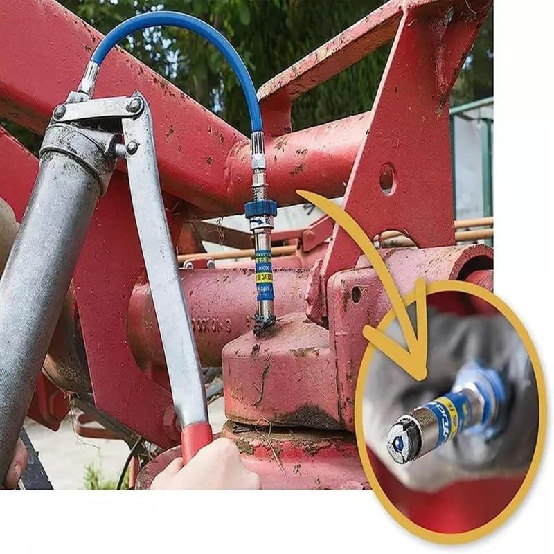 Universal Ergonomic Heavy Duty Grease Efficient Lubrication Coupler High Pressure Adapter Rapid Locking Release Function