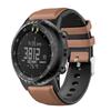 Ремешок для suunto core полностью черный кожаный + силиконовый ремешок для умных часов Smart Watch Замена браслета, металлические разъемы