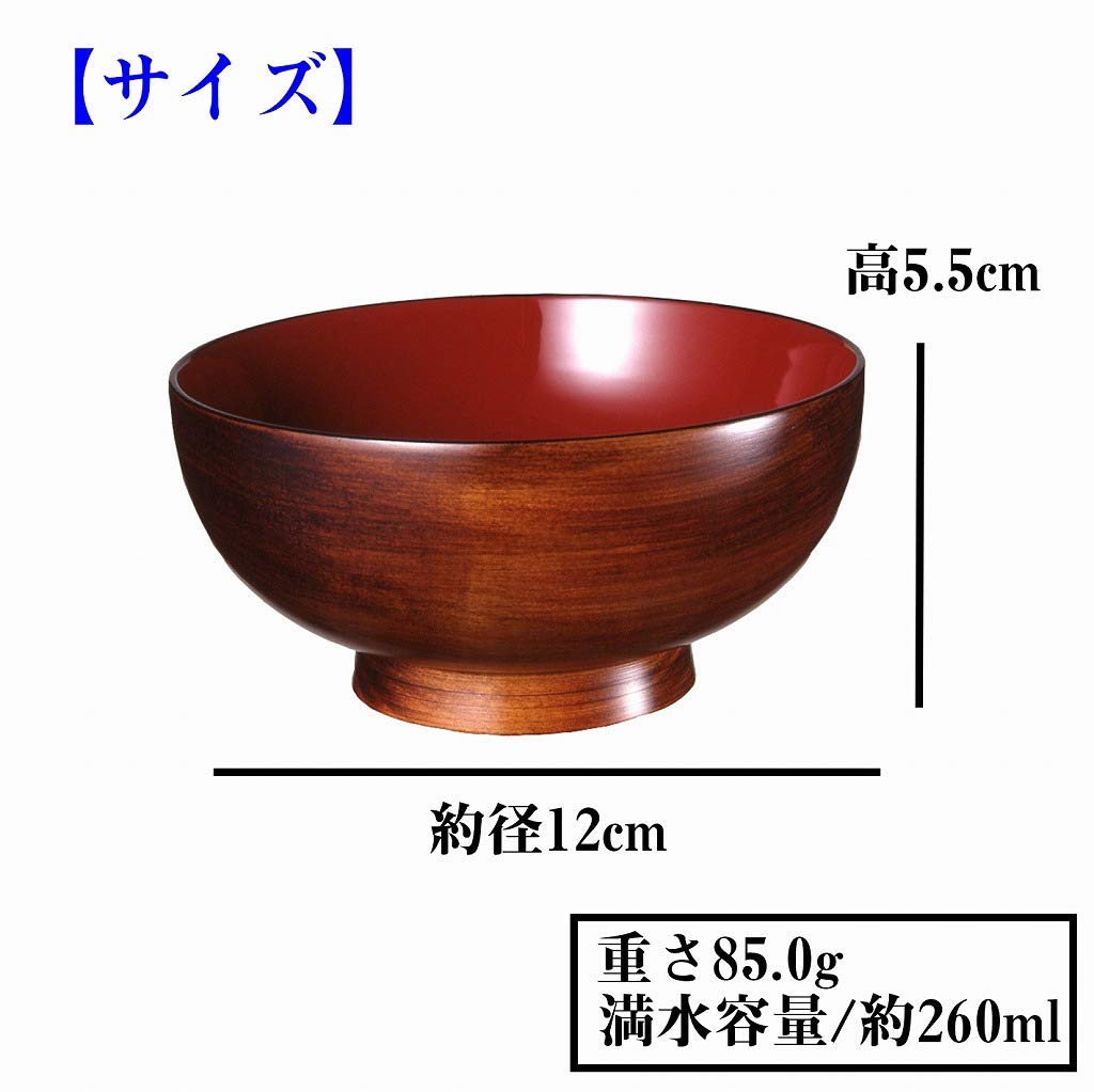 Sakai Sangyo Domestic Tochi Soup Bowl Деревянная суповая миска Деревянная миска Лакированная суповая миска Urushi Обеденный стол Еда Отлично сохраняет тепло Хорошая текстура