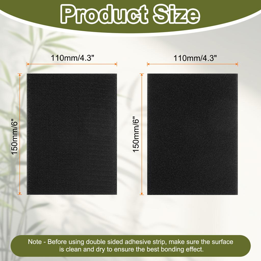 Прочная самоклеящаяся лента-липучка прямоугольная нейлоновая наклейка клейкая лента для дома офиса автомобиля DIY рукоделия черная