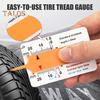 Измеритель глубины протектора шин с четкой шкалой, компактный дизайн, портативный, удобный для переноски, измерительный инструмент для автомобильных шин