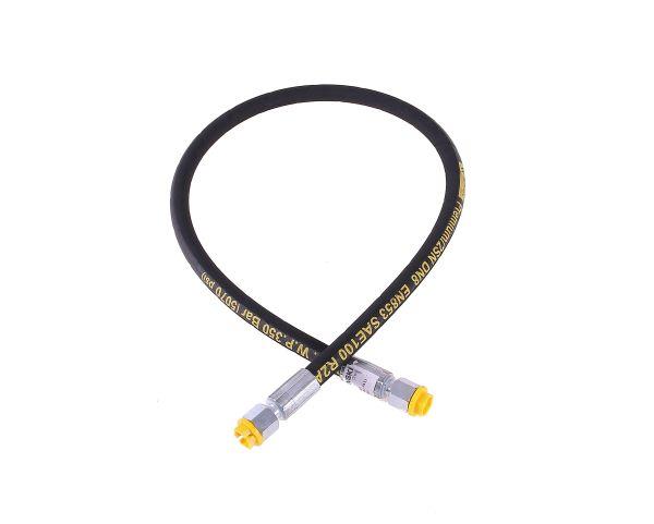 Hydraulic hose 350 bar thread M16x1.5 straight -1000mm DN08-2SN (AA-08-1000; P11P11) 35.0MPa Waryński