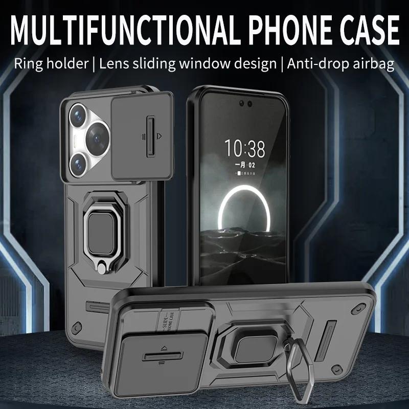 Новый бронированный противоударный чехол для Huawei Pura 70 Ultra P70 Pro защитный чехол кольцо магнитный держатель Shell Coque Fundas Capa