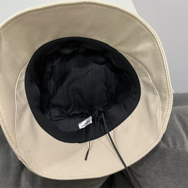 Solid Color Travel Versatile Basin Hat Spring and Autumn Day Show Face Small Personality Cloth Hat Sunshade Fisherman Hat Children Tide Versatile