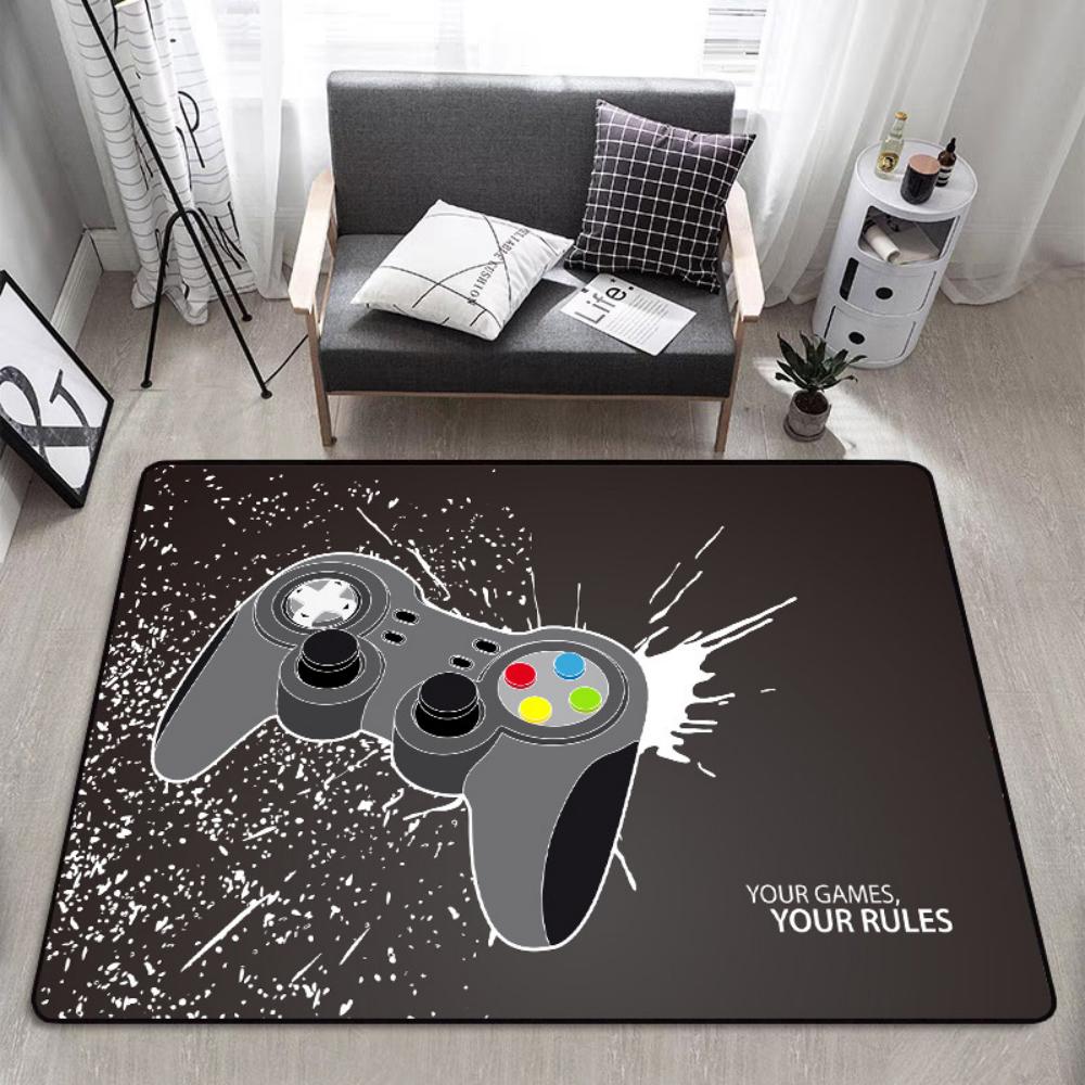 Fashion Gaming Controller Carpet Man's Cave Game Room Chair Floor Mat Living Room Sofa Decor Rug Bedroom Bedside Soft Rug Gifts