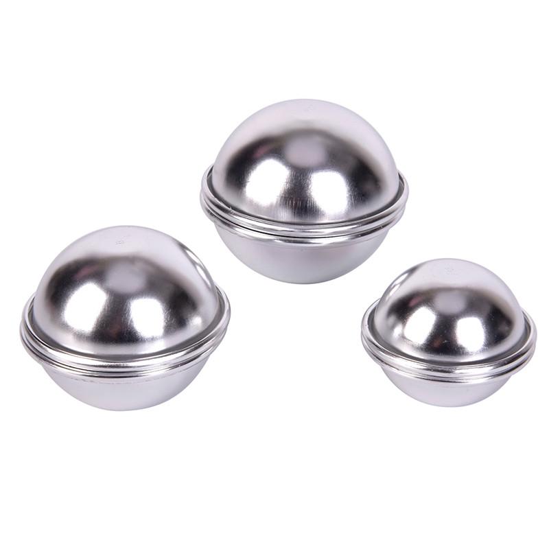 6Pcs/3 Set Bath Bombs Aluminum Alloy Bath Bomb Mold Ball Shape Diy Bathing Tool