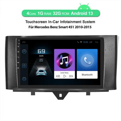 Для Mercedes-Benz SMART ForTwo Cabrio/Coupe 451 большой экран 10-15 моделей Android 14 автомобильное радио с микрофоном 9 дюймов беспроводной Carplay