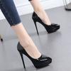 Waterproof Table High Heels Female Sexy Nude 12cm Thin Heel Temperament Versatile High Heel Pointed Women Light Mouth Single Shoes