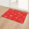 Strawberry Girl Heart Bathroom Absorbent Floor Mat Entry Door Mat Bedroom Door Mat Bathroom Non-Slip Foot Mat