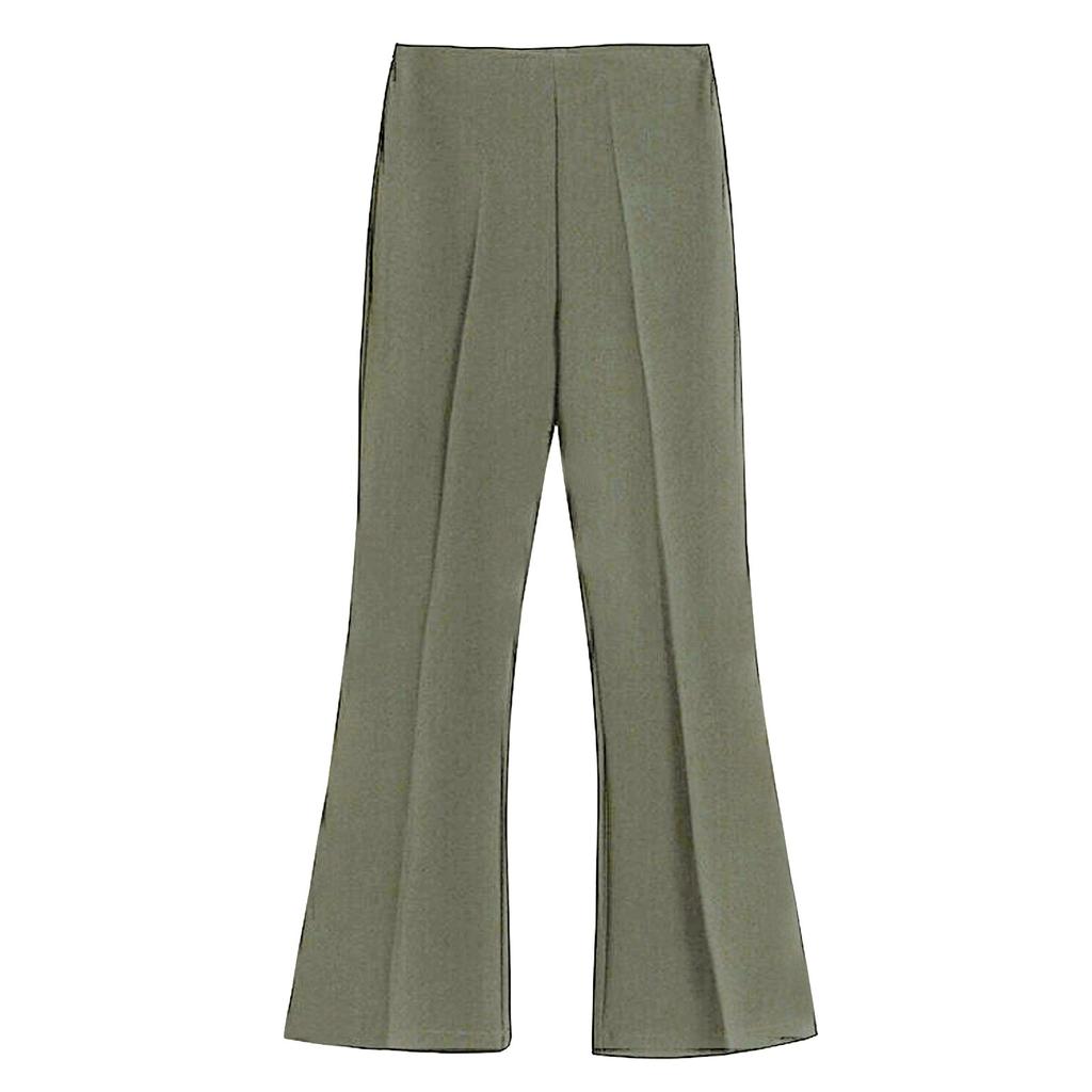 Женские брюки летние повседневные расклешенные рабочие брюки с высокой талией и карманами повседневные брюки