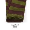 Dark Green Small Tie 5Cm Narrow Version Coffee Color Retro Stripe British Japanese Tide Flat Head Knitted Tie