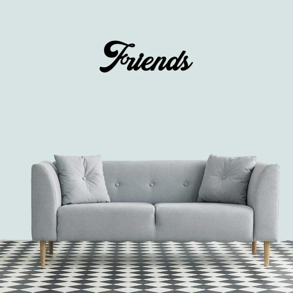 1 шт. Amis Love Wall Art - металлический настенный декор, силуэт из железа, домашний акцент и произведение искусства для стильных интерьеров