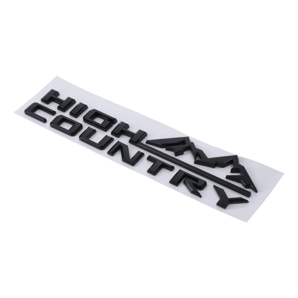 High Country Logo Car Emblem 3D Fender Tailgate Letter Logo Badge ABS Self-adhesive Sticker Logo for Silverado Car Accessories
