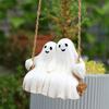 Halloween Swing Ornament Resin Ghost Decor Outdoor Hanging Decorations for Home Party Garden Halloween Decoration