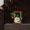 Aris & Juno Exquisite Copper Five Blessings Statue with Gourd, Jade Buckle, and Fortune Tree