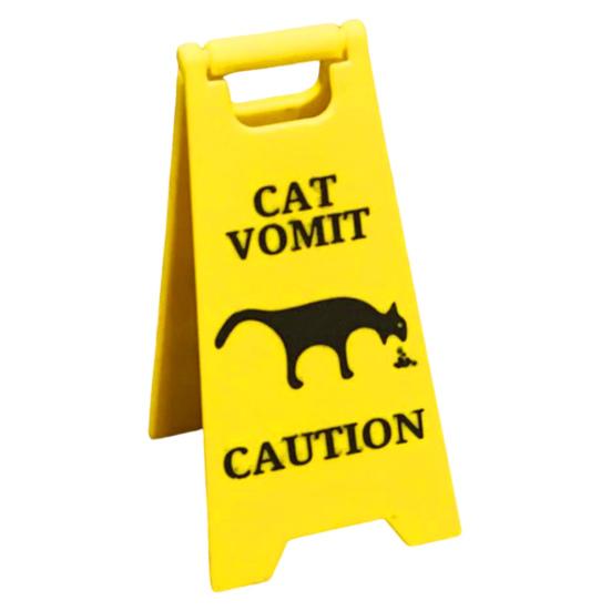 Yousheng предупреждающий знак о рвоте для собак и кошек, 3D-печатный предупреждающий знак о рвоте для котят и щенков, мини-настольный домашний офис, украшение для напольного стола, подарок