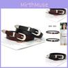 Color Simple Solid Silver Buckle Women Slim Waist Belt Versatile For Use Daily