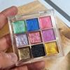 Handmade Golden Solid Watercolor Paint Palette DIY Nail Art Painting Manicure Blooming Watercolor Set