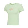 Breathable Sports Slim Fit Round Neck Short Sleeve T-Shirt Women Tops Green HF9723-360