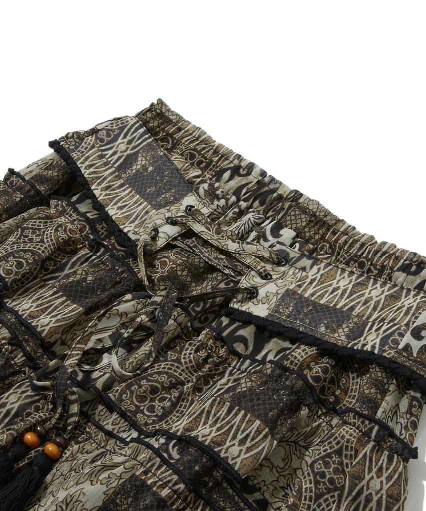 Penfield Vintage Bohemian Tiered Skirt Black_Fs1Ws12F