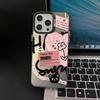 Черный Узор с Надписями и Рисунками Сердечек Чехол для Телефона Для iPhone 17 Pro Max 16 15 Pro 14 13 Mini 12 11 XR XS 17Air 16 Plus Задняя Крышка