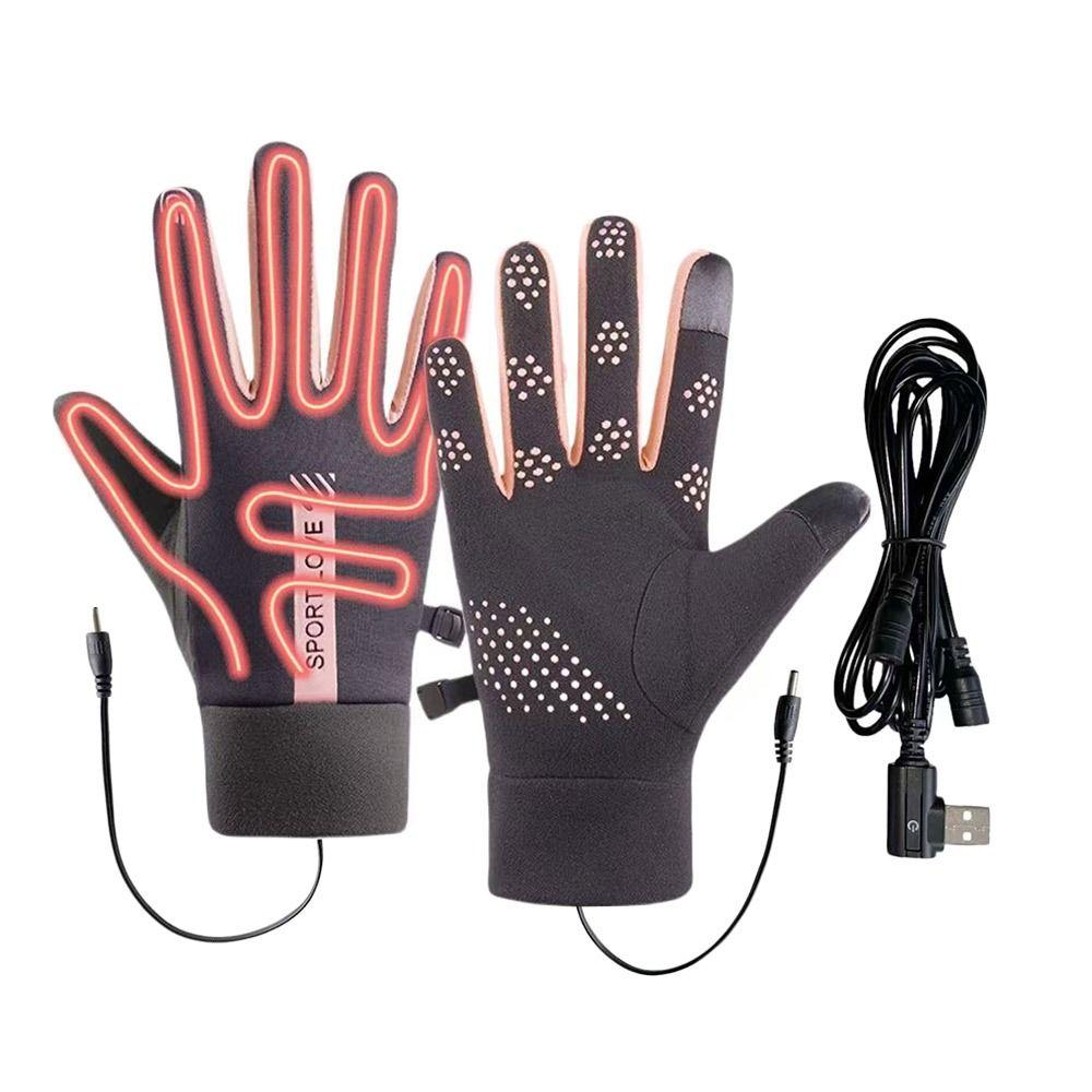 Winter USB Heated Gloves Adjustable Hand Warming Gloves Creative Touchscreen Gloves