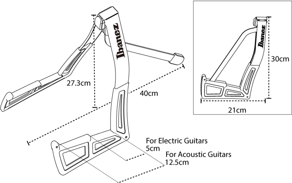 IBANEZ Складная стойка для гитары Ibanez ST101, универсальная
