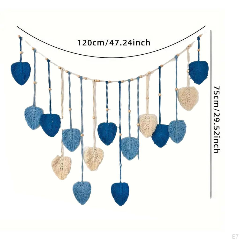 Изготовленные вручную листья-кисточки, макраме, настенное украшение для декора квартиры