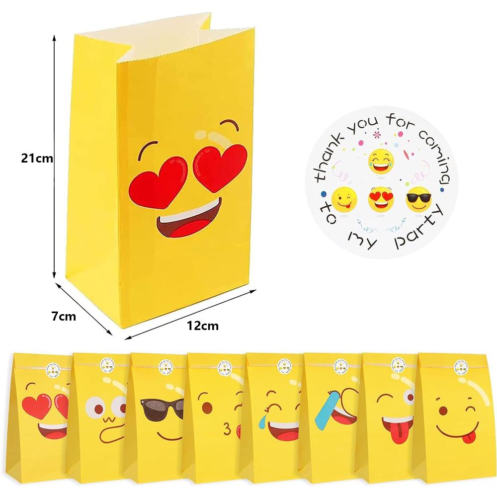 24 шт. Красочные подарочные бумажные пакеты с 24 шт. наклеек для упаковки подарков, сувениров