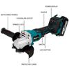 1600W 125mm Brushless Cordless Electric Angle Grinder 388VF Rechargeable Grinding Cutting Machine Power Tools for 18V Battery
