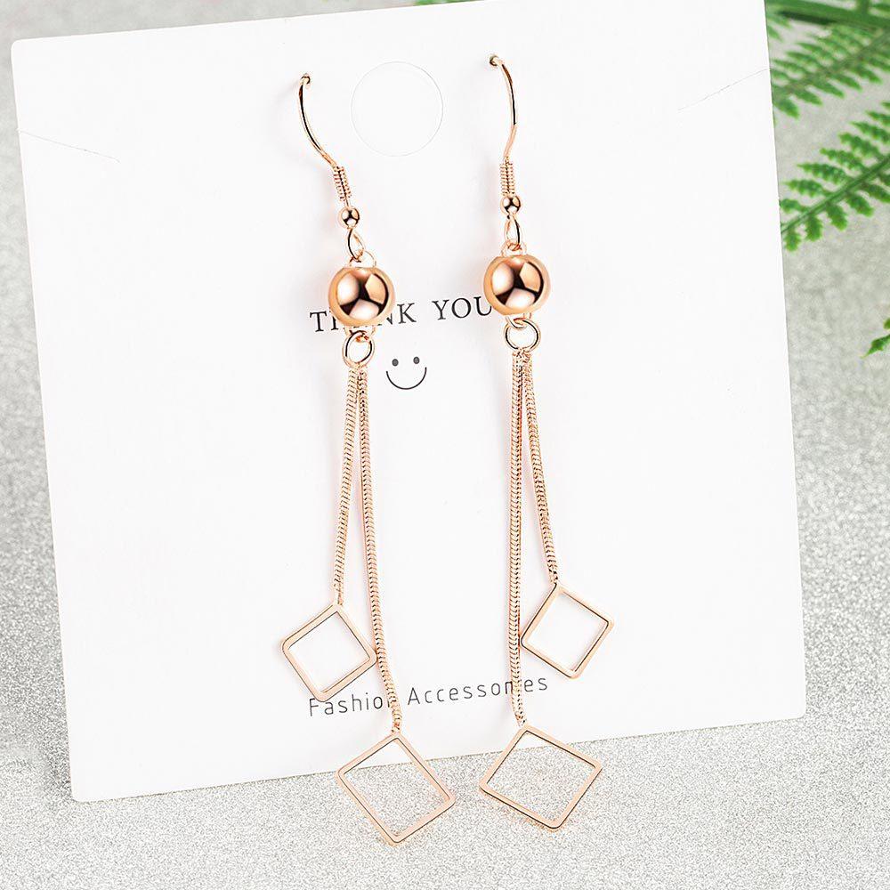 Посеребренные серьги-крючки Простая пятиконечная звезда Преувеличенные серьги-кисточки средней длины Милая личность Милые серьги-подвески