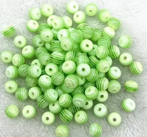 TX02 50pcs 8mm Gorgeous Round Transparency Loose Beads Stripe Jewelry Department DIY Affordable Bracelet Trend Accessories Beads