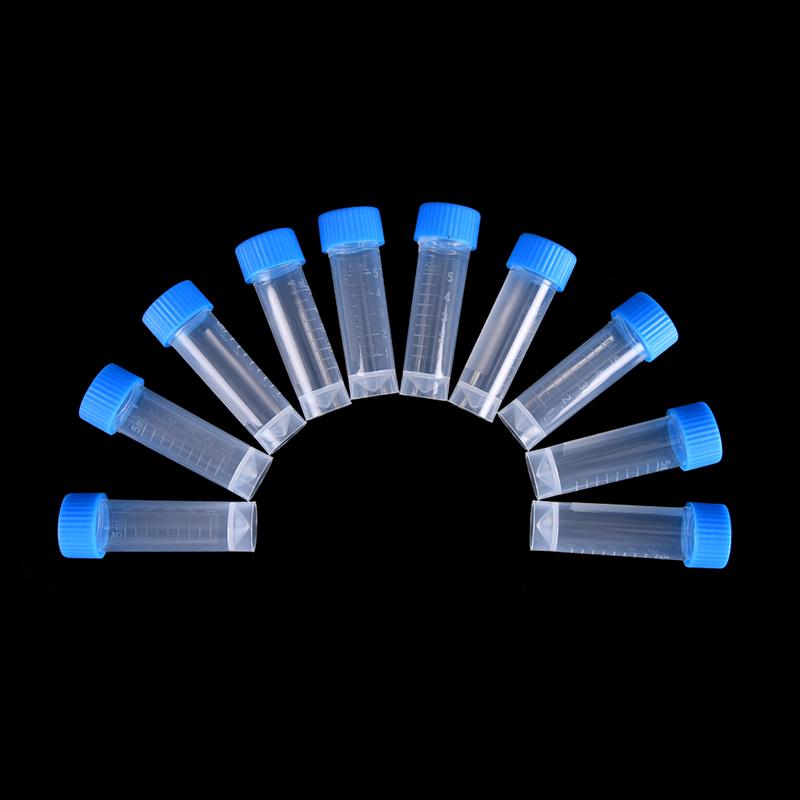 10/20/50/100X 5 мл химические пластиковые пробирки флаконы с уплотнительными крышками упаковка контейнер
