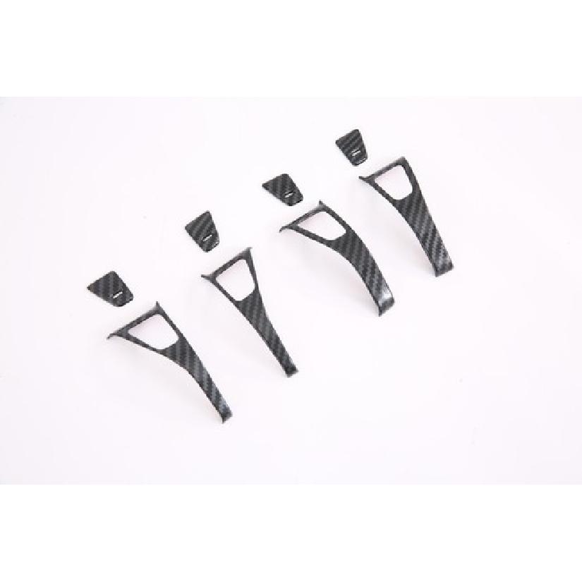 Carbon Fiber Door Lock Switch Frame Cover Trim For 2018- Tesla Model 3 8pcs