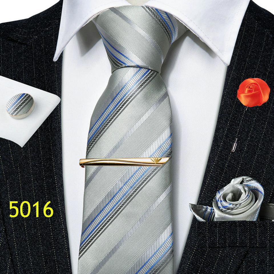 Barry.Wang Мужской галстук зажим для галстука бутоньерка носовой платок запонки пейсли сплошной шелковый галстук комплект для свадьбы вечеринки свидания