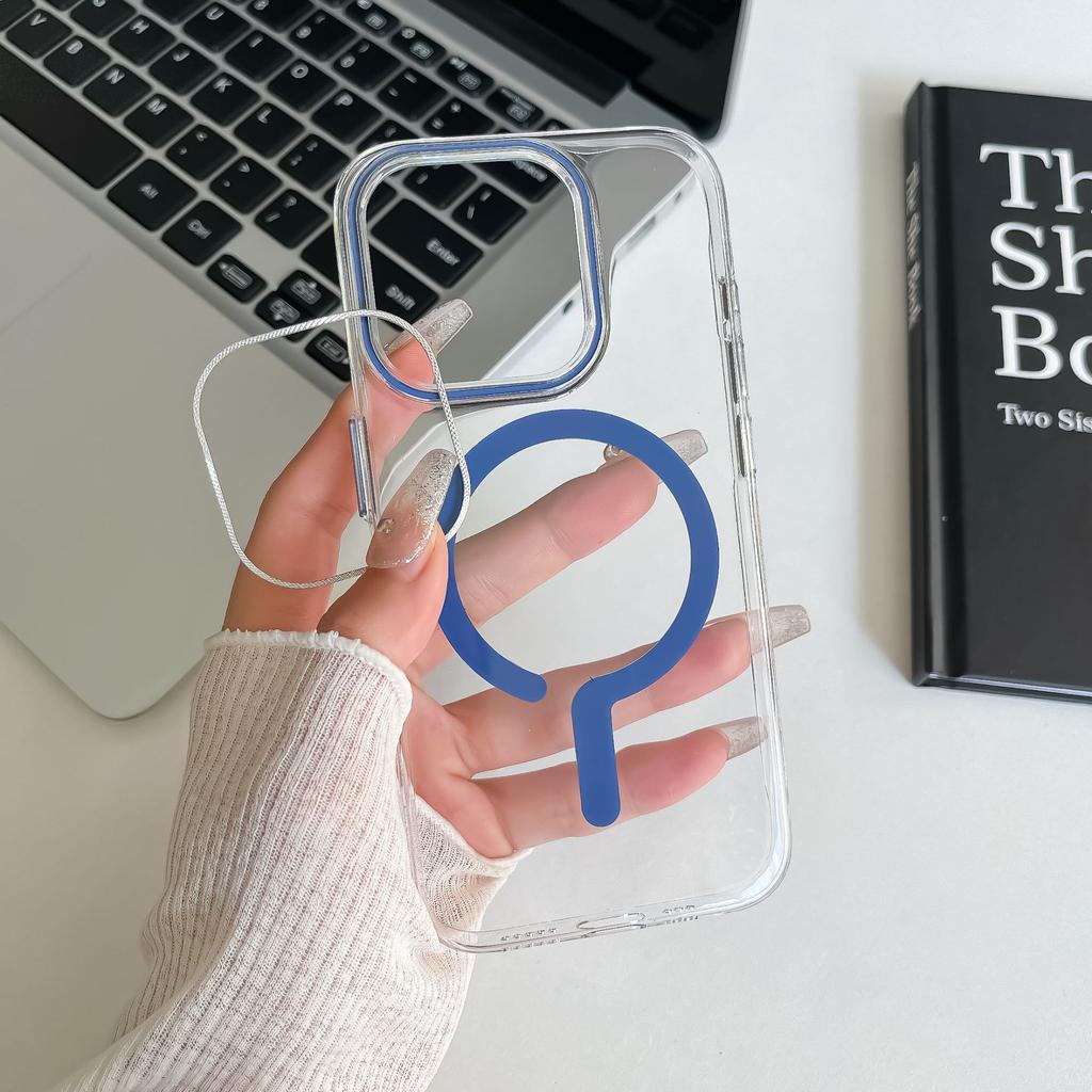 Simple and Transparent Suitable for Apple 16promax Magnetic Phone Case IPhone 15 Disassembly Lens 14 Anti Fall Protection