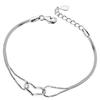 Women's Fashion Silver-plated Bracelets, Heart-shaped Bracelets, Women's Jewelry