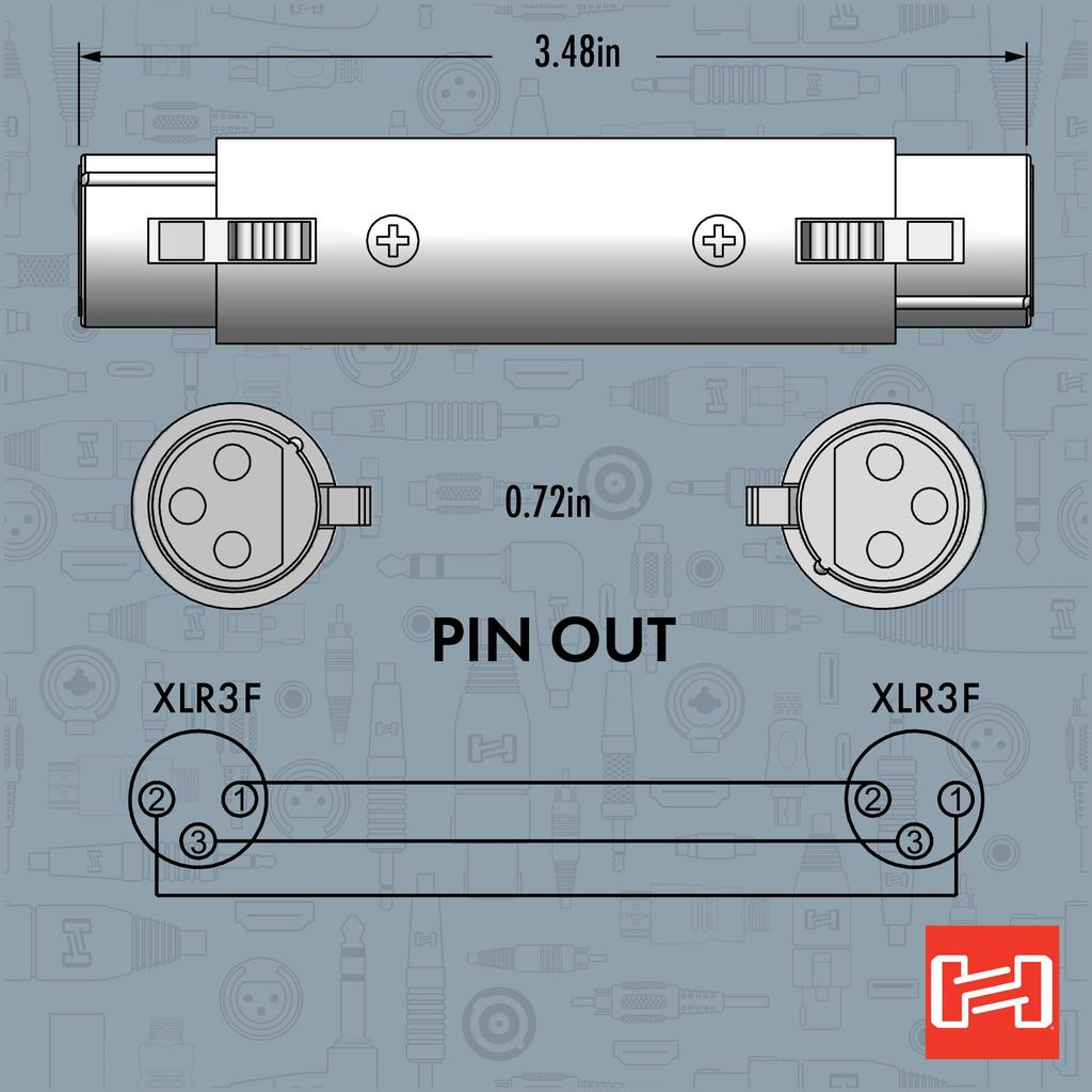 Hosa XLR Adapter 3-Pin Female GXX-145