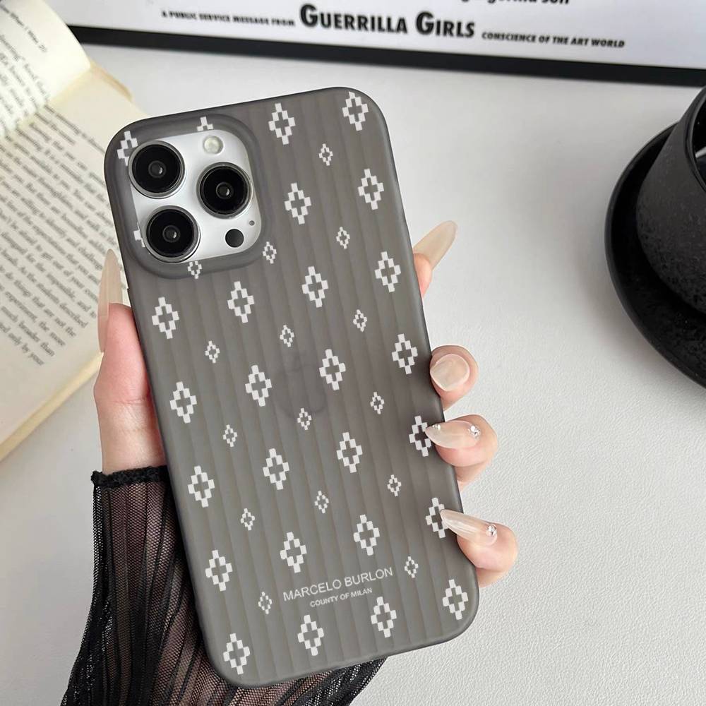 Fashion Burlons Design-Marceloes Soft Corrugated Phone Case For IPhone 11 12 13 14 15 16 17 Pro Max Plus Pro Shockproof Cover