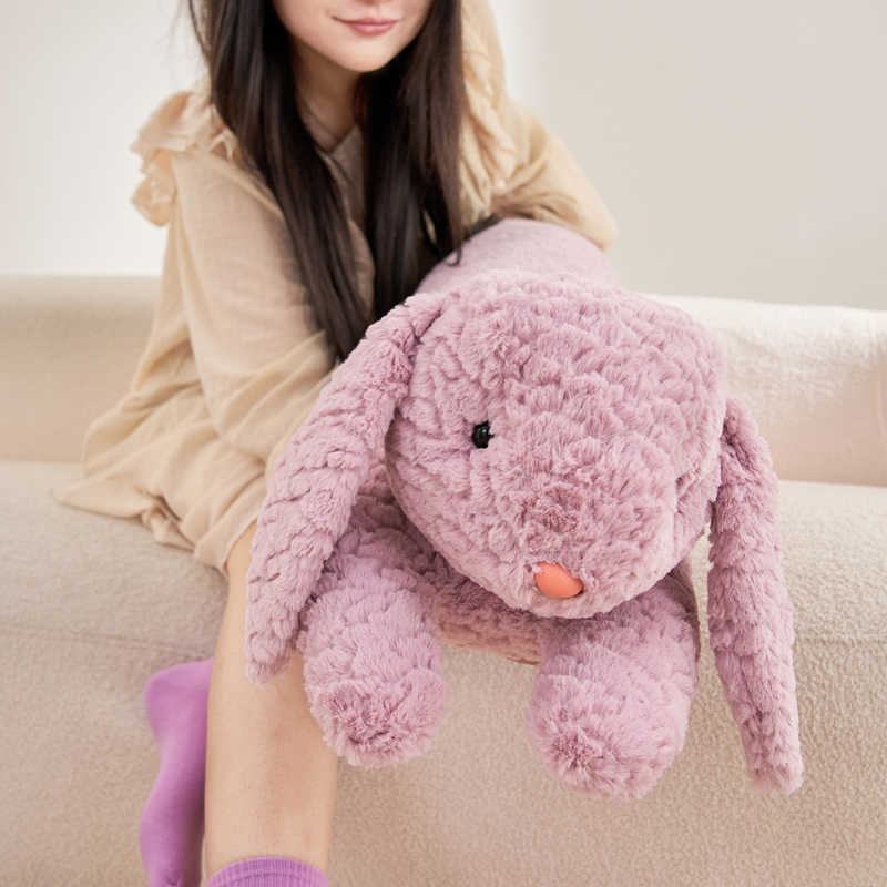 Длинная плюшевая подушка-обнимашка в виде кролика, большая, милый медведь, мягкий кролик, подушка для сна, декоративная подушка для тела, подушка для спины стула, декор
