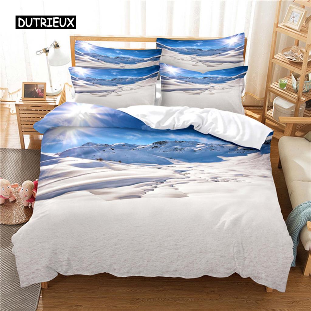 Snow Scene Bedding Set Duvet Cover Set 3d Bedding Digital Printing Bed Linen Queen Size Bedding Set Fashion Design