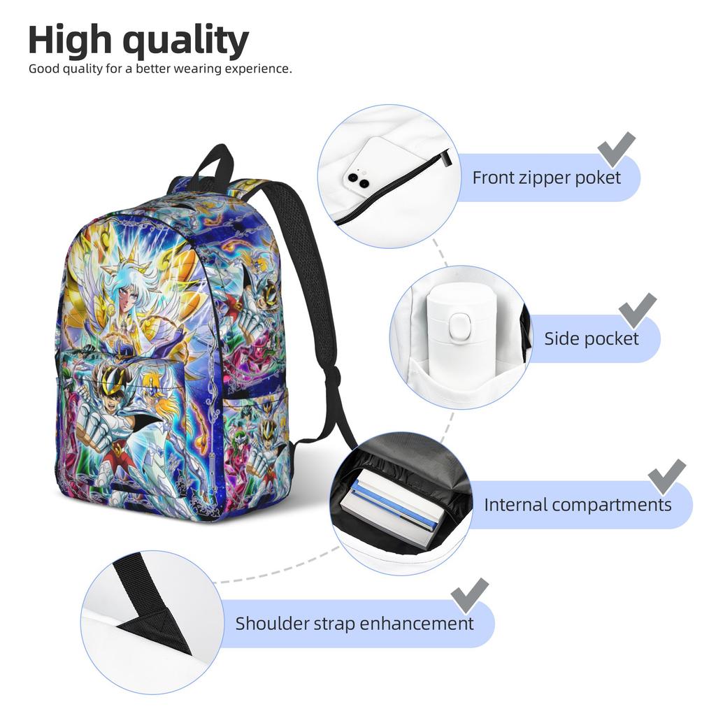 Модный рюкзак Saint Seiya Mochilas Легкий для кемпинга Большой вместимости Rucksack
