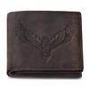 Мужской складной коричневый кожаный кошелек Zeus Vintage, 6 слотов для карт