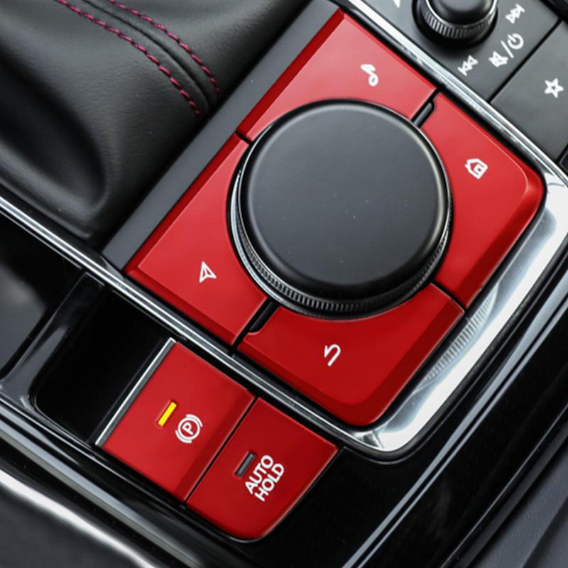 Наклейки на крышку кнопки переключения для 3 CX-30, автоматический удерживающий переключатель, кнопка P, мультимедийные переключатели, наклейки на кнопку, алюминий