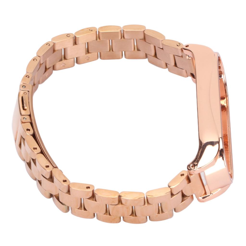 Smartwatch Wrist Band Strap Stainless Steel Anti Lost with Double Latch Folding Buckle for Mi Band