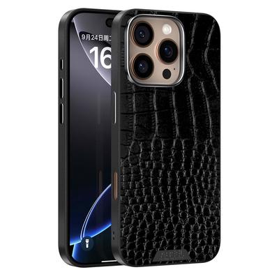ABEEL Чехол для iPhone 16 Pro Max, совместимый с MagSafe, текстура крокодила, микро-тиснение, задняя крышка