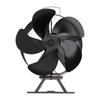 Heat Powered Stove Fan 5 Blades Wood Burning Fireplace Fan Circulate Warm High Temperature