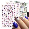 3D Nail Stickers Flowers Leaves Self-Adhesive Slider Letters Nail Art Decorations Decals Nail Art Tool Manicure Accessories