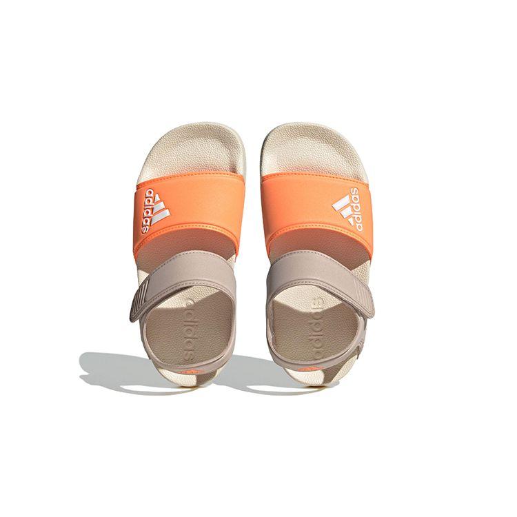 Adidas Adilette Sandals Comfortable Non-Slip Durable Kids Sandals Kids Sandals Gray Orange White H06446